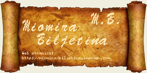 Miomira Biljetina vizit kartica